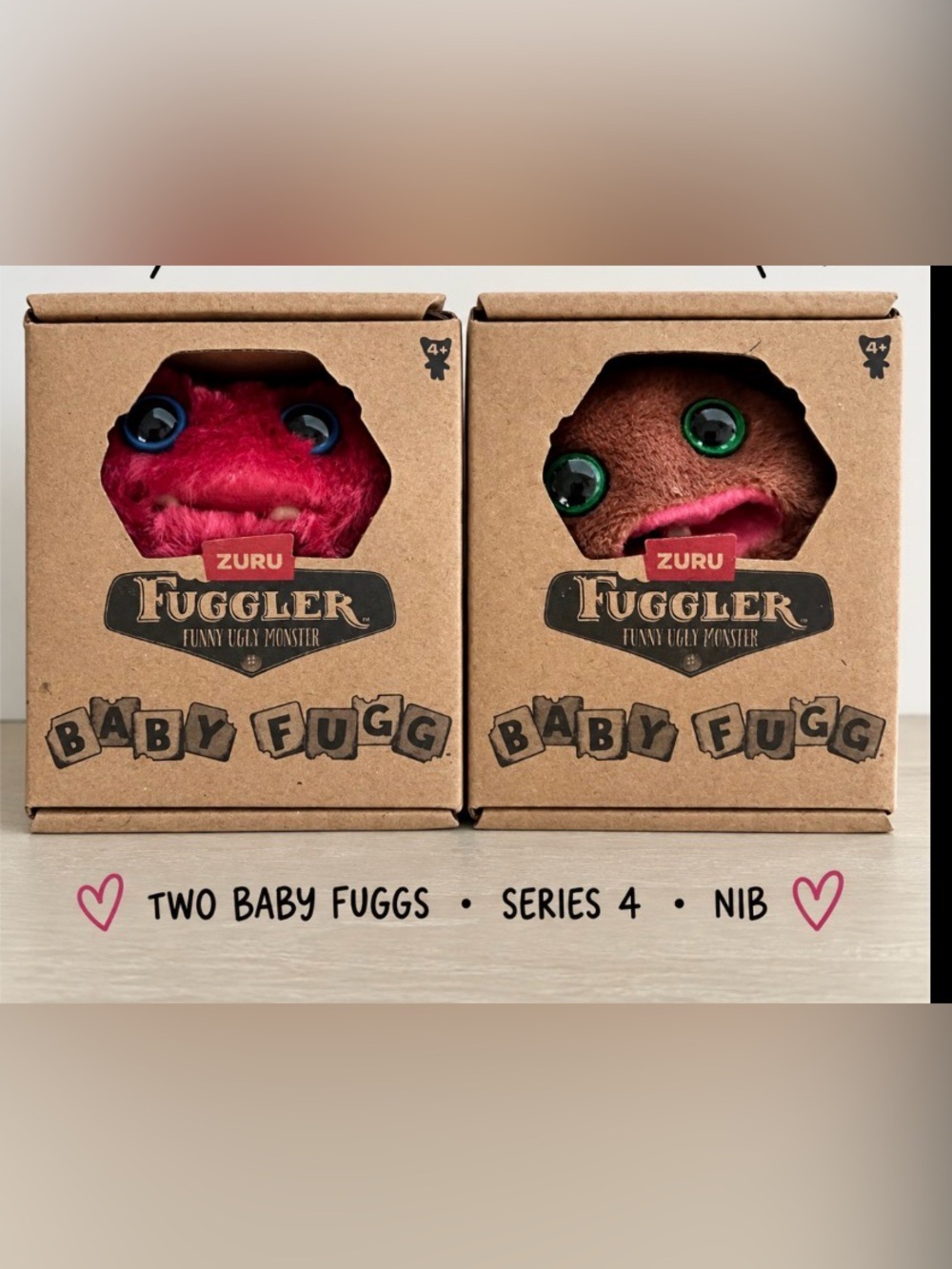 NIB ZURU Fuggler Baby Fugg 2-Pack Bundle Series 4 Plush Monsters